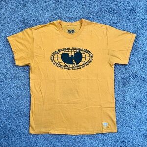 🔴Wu Wear Shirt Size Large Yellow Wu-Tang Raekwon Gza